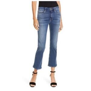 FRAME Denim Le Crop Mini Boot Jeans in Westcliff Medium Wash Size 26